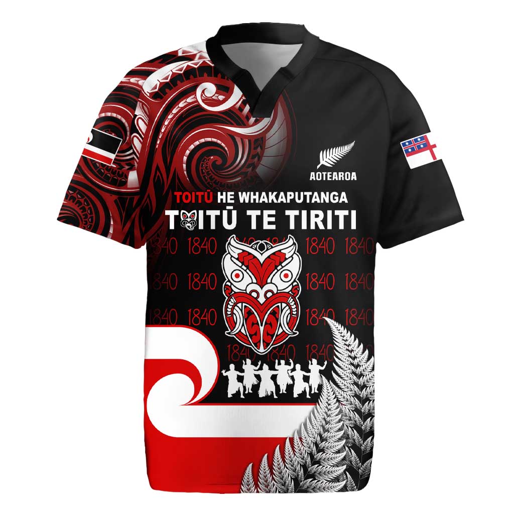 Aotearoa Toitu He Whakaputanga Rugby Jersey Toitu Te Tiriti O Waitangi