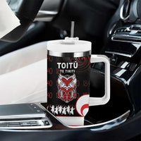 Aotearoa Toitu He Whakaputanga Tumbler With Handle Toitu Te Tiriti O Waitangi LT05 - Polynesian Pride