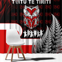 Aotearoa Toitu He Whakaputanga Window Curtain Toitu Te Tiriti O Waitangi LT05 - Polynesian Pride