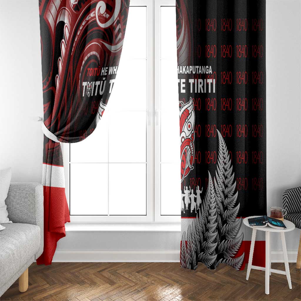 Aotearoa Toitu He Whakaputanga Window Curtain Toitu Te Tiriti O Waitangi LT05 - Polynesian Pride
