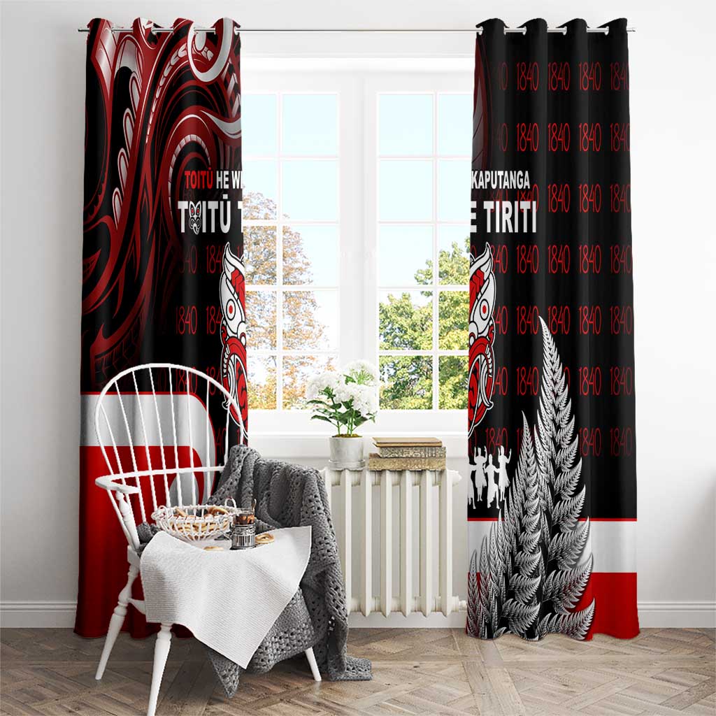 Aotearoa Toitu He Whakaputanga Window Curtain Toitu Te Tiriti O Waitangi LT05 - Polynesian Pride