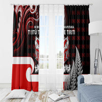 Aotearoa Toitu He Whakaputanga Window Curtain Toitu Te Tiriti O Waitangi LT05 - Polynesian Pride
