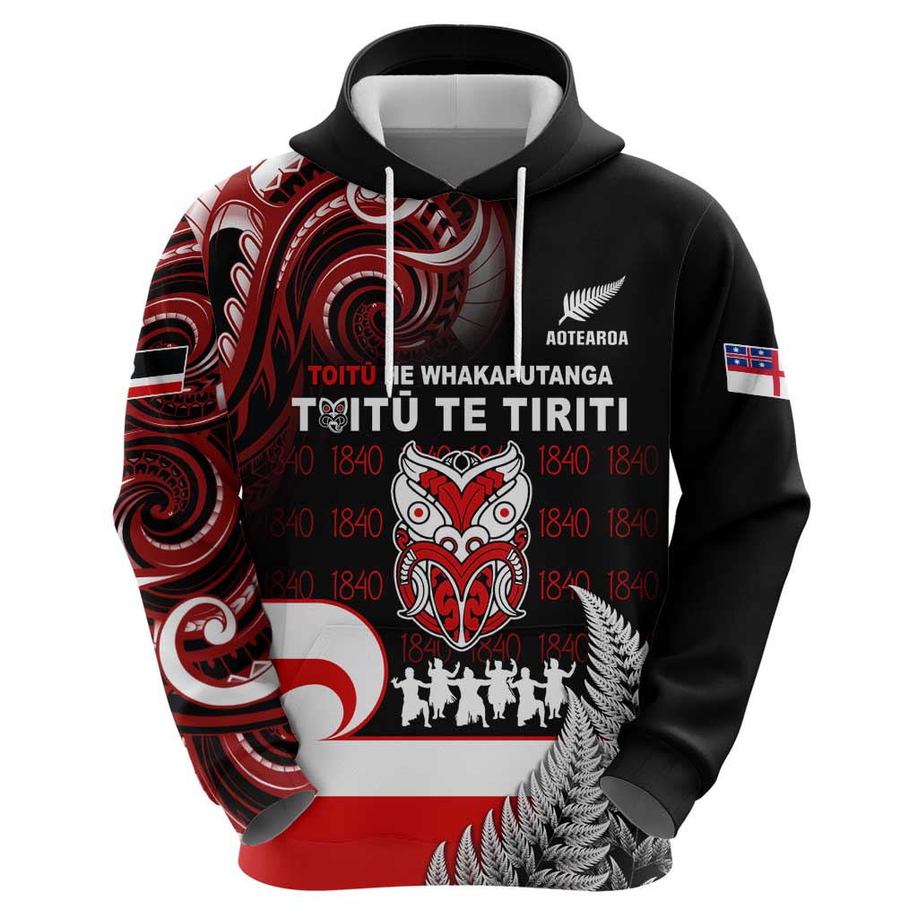 Aotearoa Toitu He Whakaputanga Zip Hoodie Toitu Te Tiriti O Waitangi
