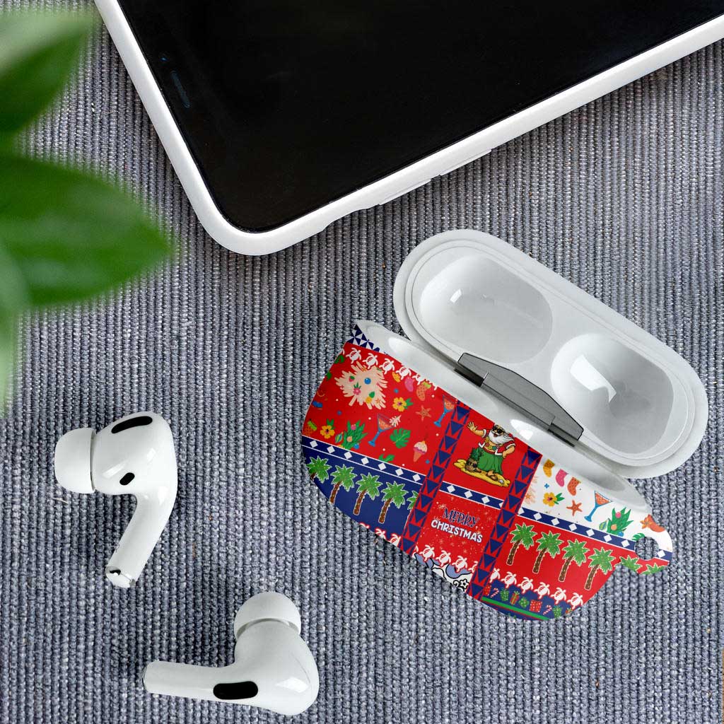 Wallis And Futuna Christmas AirPods Case Festive Beach Vibes - Polynesian Pride