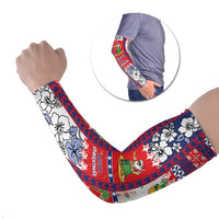 Wallis And Futuna Christmas Arm Sleeves Festive Beach Vibes - Polynesian Pride