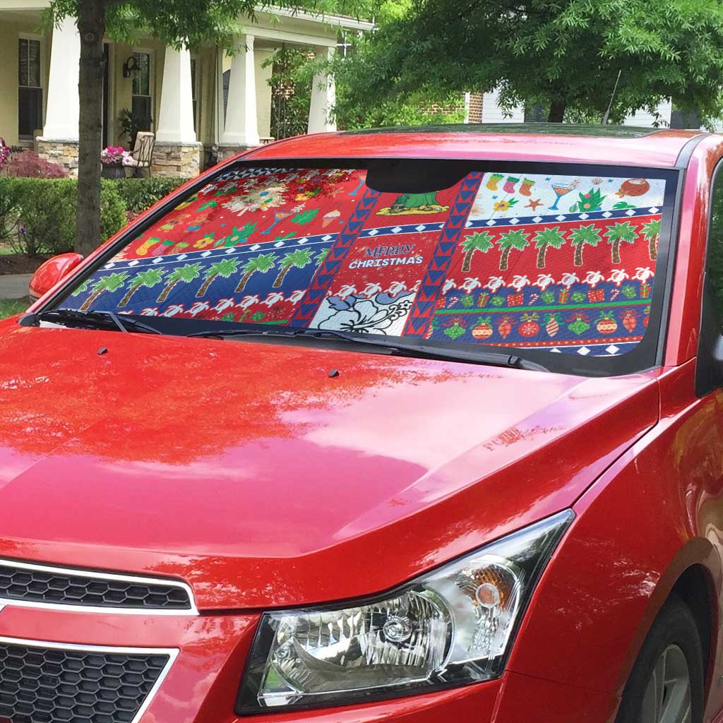 Wallis And Futuna Christmas Auto Sun Shade Festive Beach Vibes - Polynesian Pride