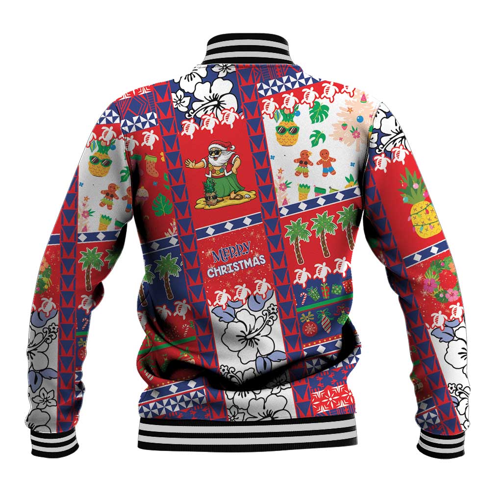 Wallis And Futuna Christmas Baseball Jacket Festive Beach Vibes - Polynesian Pride