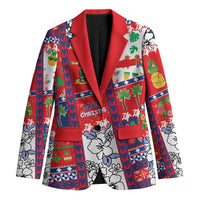 Wallis And Futuna Christmas Blazer Festive Beach Vibes - Polynesian Pride