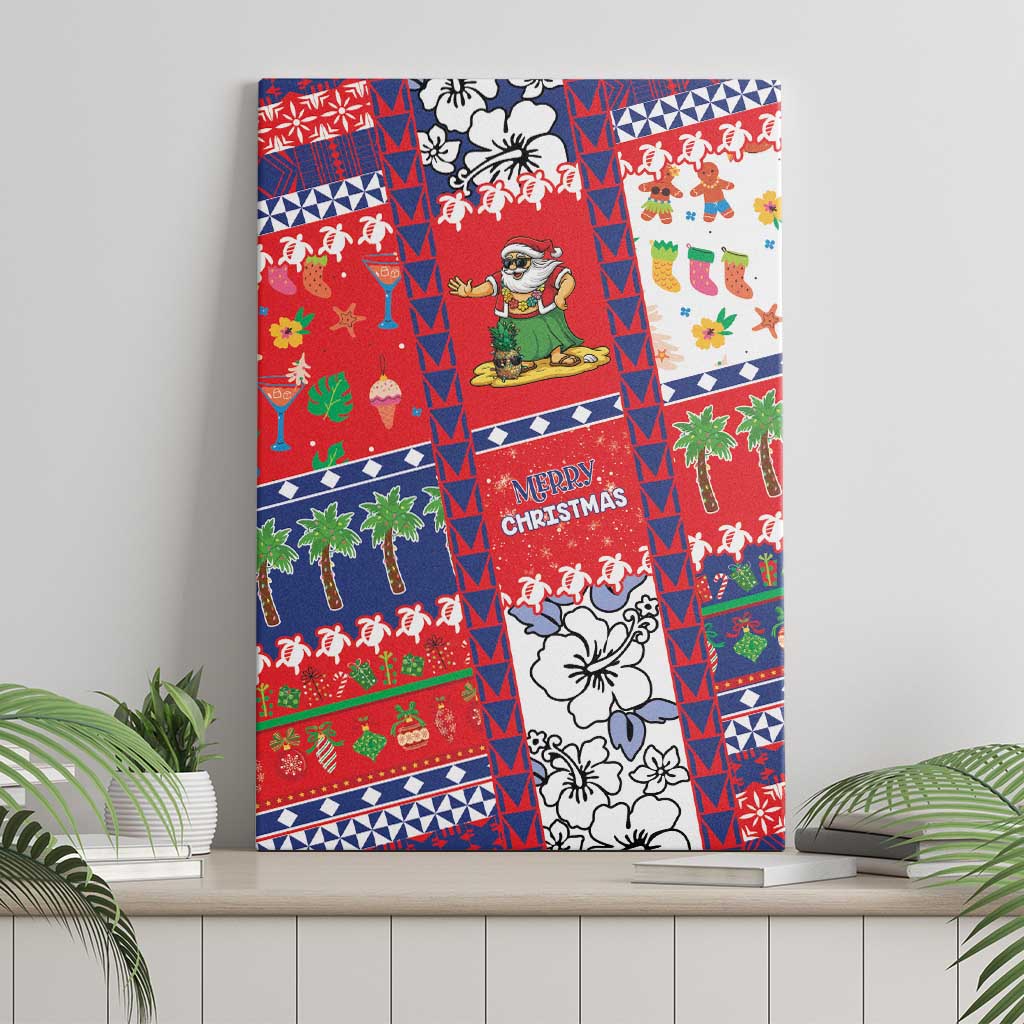 Wallis And Futuna Christmas Canvas Wall Art Festive Beach Vibes - Polynesian Pride