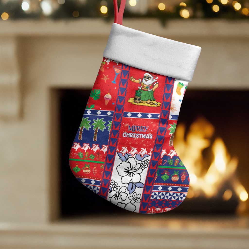 Wallis And Futuna Christmas Stocking Festive Beach Vibes - Polynesian Pride