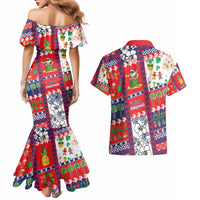 Wallis And Futuna Christmas Couples Matching Mermaid Dress and Hawaiian Shirt Festive Beach Vibes - Polynesian Pride