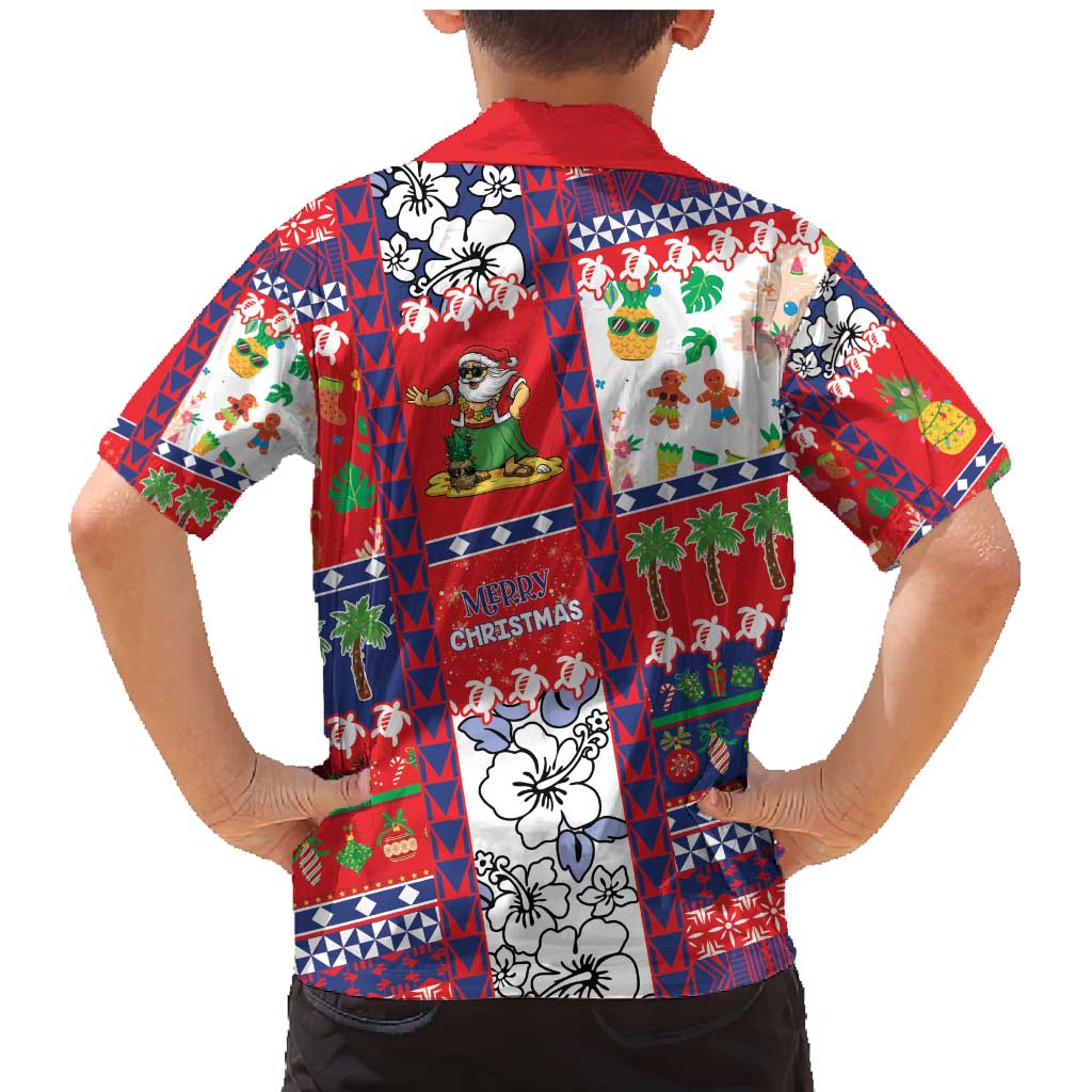 Wallis And Futuna Christmas Family Matching Mermaid Dress and Hawaiian Shirt Festive Beach Vibes - Polynesian Pride