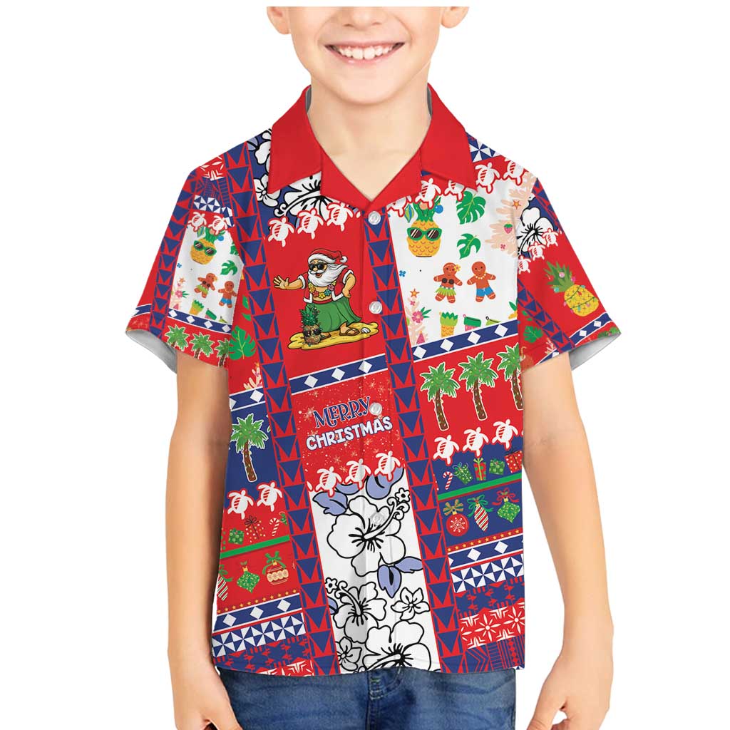 Wallis And Futuna Christmas Family Matching Mermaid Dress and Hawaiian Shirt Festive Beach Vibes - Polynesian Pride