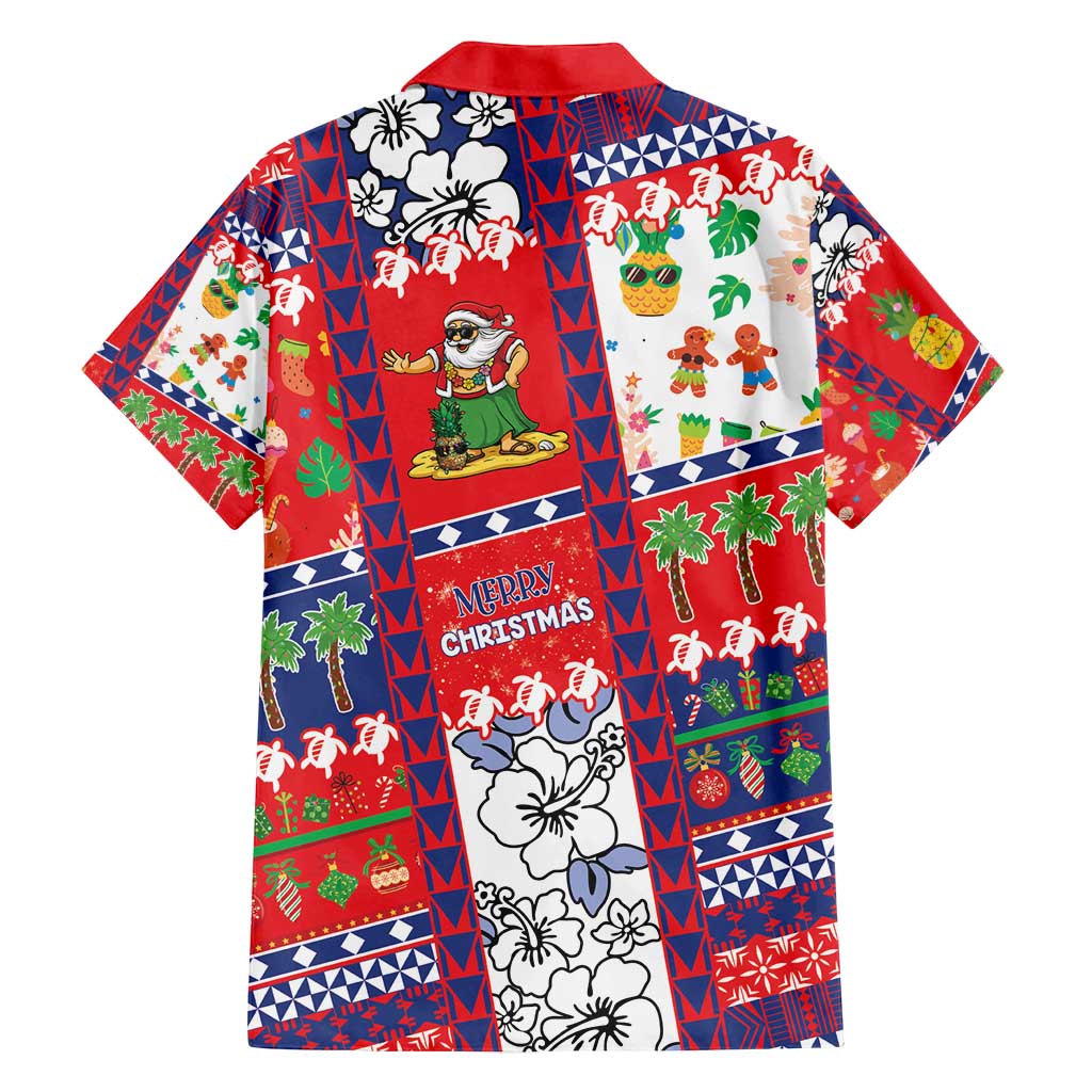 Wallis And Futuna Christmas Family Matching Puletasi and Hawaiian Shirt Festive Beach Vibes - Polynesian Pride