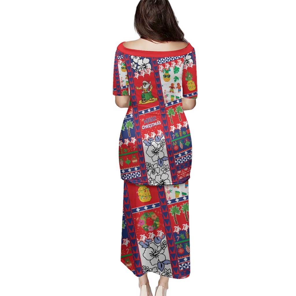 Wallis And Futuna Christmas Family Matching Puletasi and Hawaiian Shirt Festive Beach Vibes - Polynesian Pride