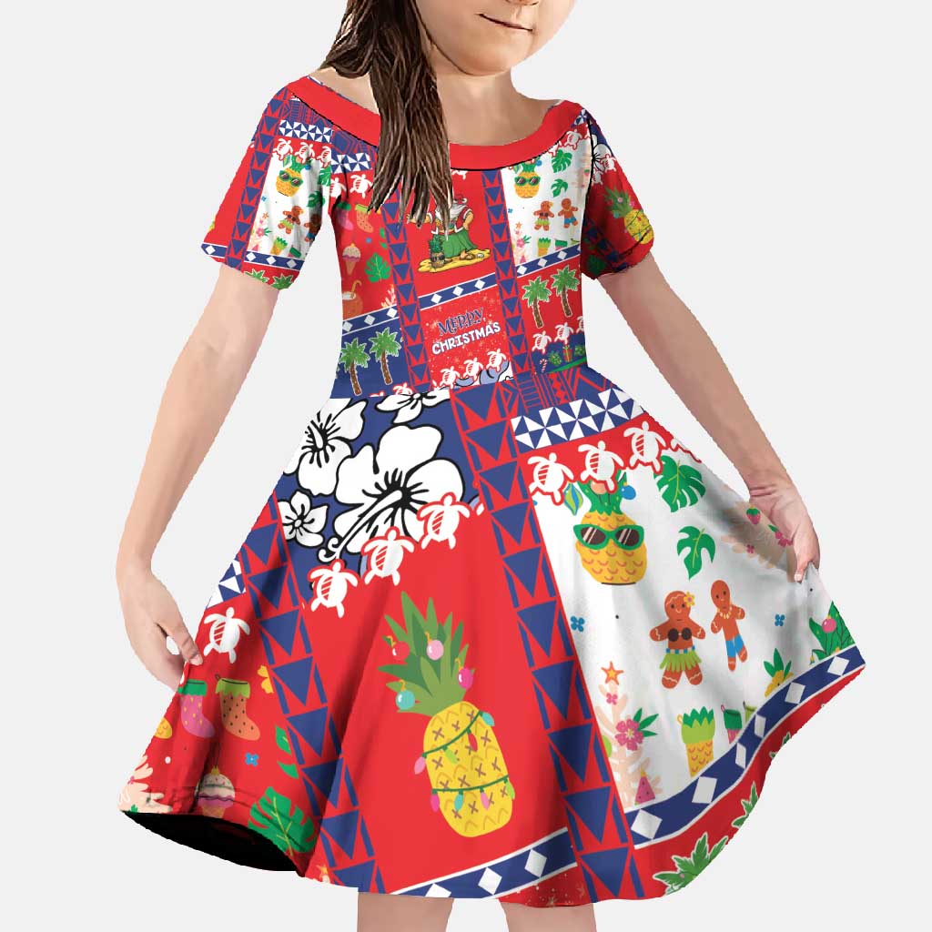 Wallis And Futuna Christmas Family Matching Short Sleeve Bodycon Dress and Hawaiian Shirt Festive Beach Vibes - Polynesian Pride