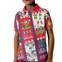 Wallis And Futuna Christmas Kid Polo Shirt Festive Beach Vibes - Polynesian Pride