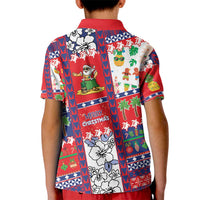 Wallis And Futuna Christmas Kid Polo Shirt Festive Beach Vibes - Polynesian Pride