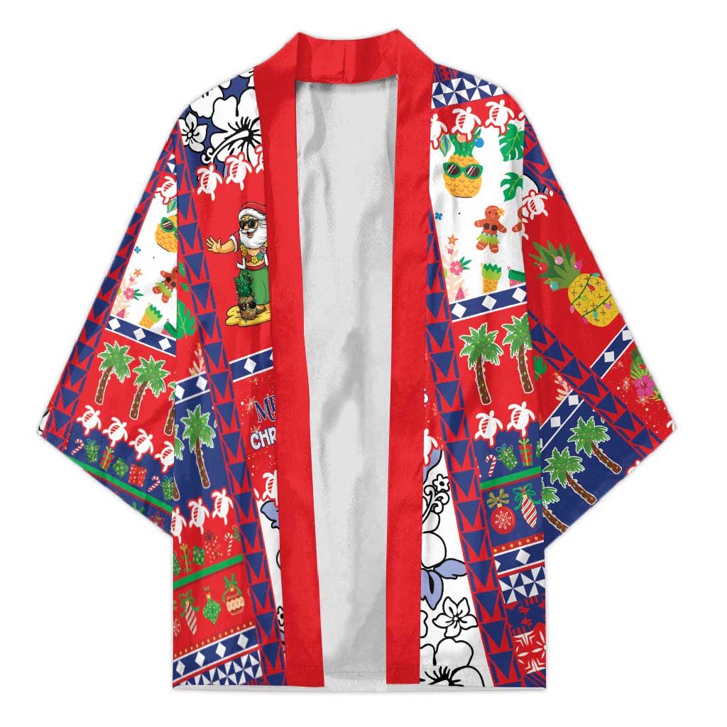 Wallis And Futuna Christmas Kimono Festive Beach Vibes - Polynesian Pride