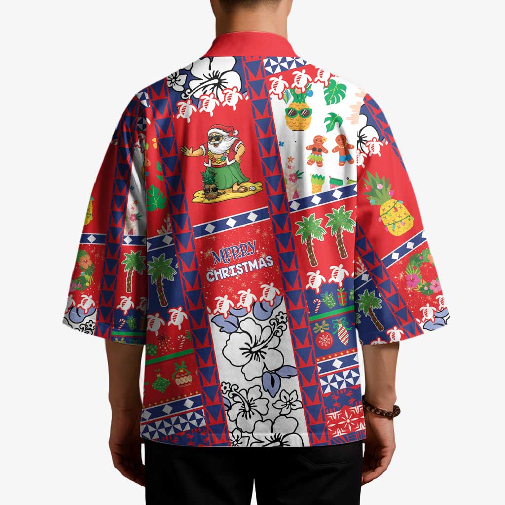 Wallis And Futuna Christmas Kimono Festive Beach Vibes - Polynesian Pride