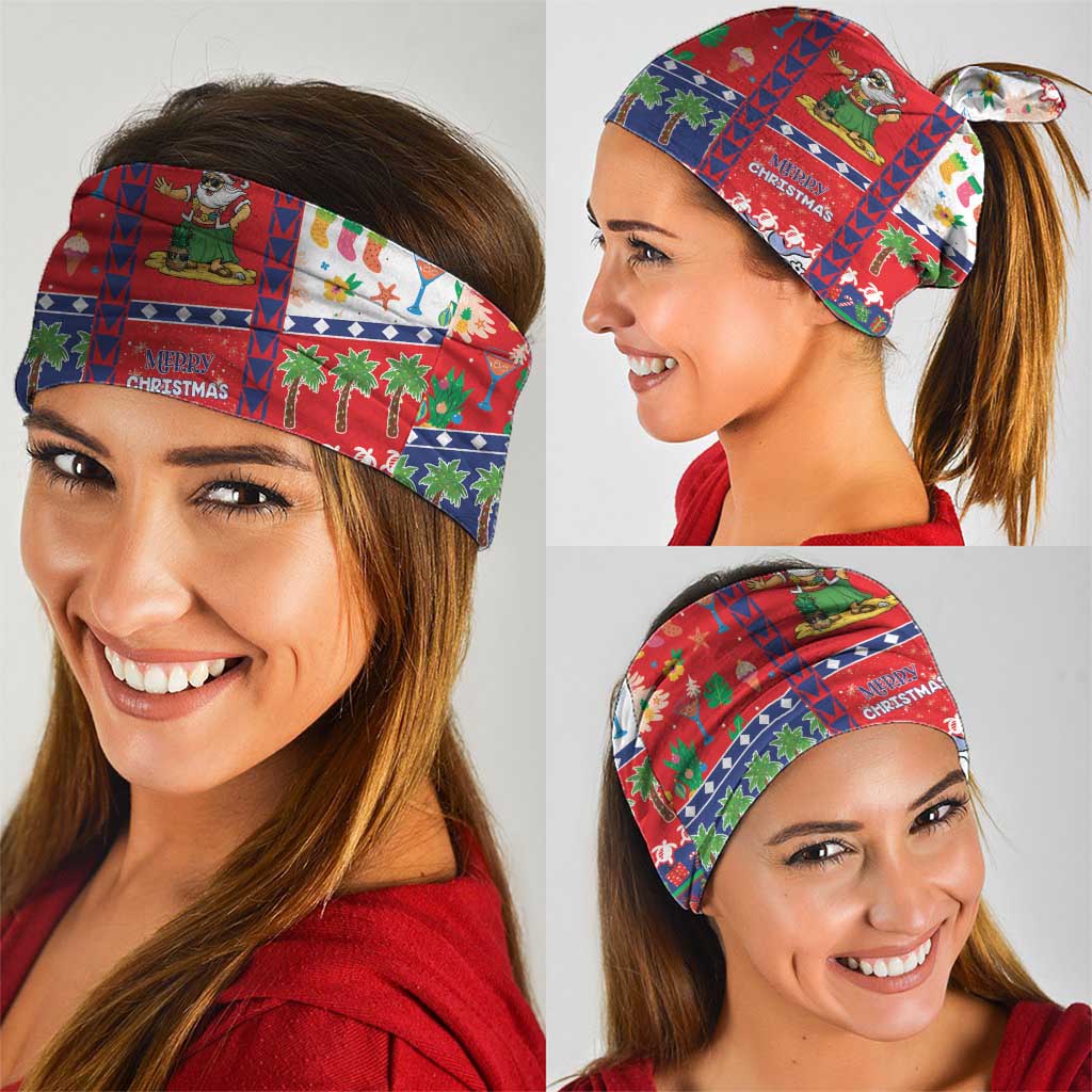 Wallis And Futuna Christmas Neck Gaiter Festive Beach Vibes - Polynesian Pride