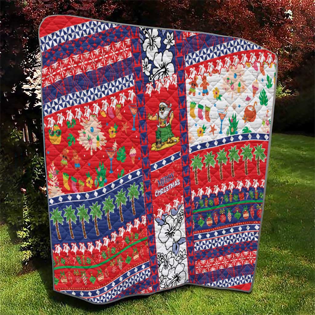 Wallis And Futuna Christmas Quilt Festive Beach Vibes - Polynesian Pride