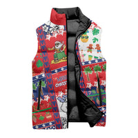 Wallis And Futuna Christmas Sleeveless Puffer Jacket Festive Beach Vibes - Polynesian Pride