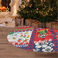 Wallis And Futuna Christmas Tree Skirt Festive Beach Vibes - Polynesian Pride