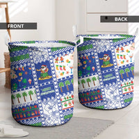 Northern Mariana Islands Christmas Laundry Basket Festive Beach Vibes - Polynesian Pride