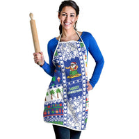 Northern Mariana Islands Christmas Apron Festive Beach Vibes - Polynesian Pride