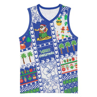 Northern Mariana Islands Christmas Basketball Jersey Festive Beach Vibes - Polynesian Pride