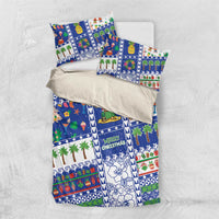 Northern Mariana Islands Christmas Bedding Set Festive Beach Vibes - Polynesian Pride