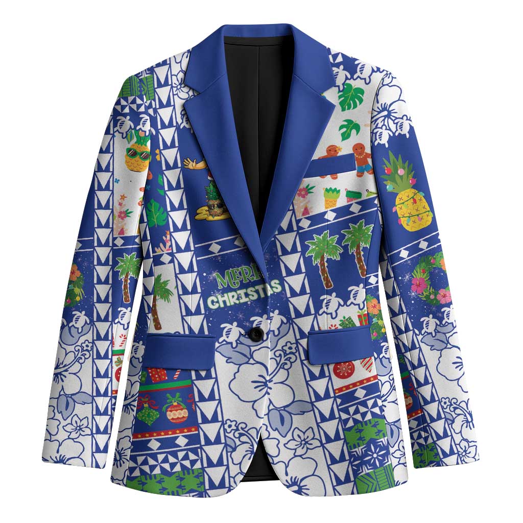 Northern Mariana Islands Christmas Blazer Festive Beach Vibes - Polynesian Pride