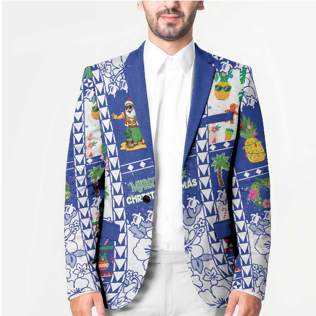 Northern Mariana Islands Christmas Blazer Festive Beach Vibes - Polynesian Pride
