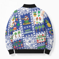 Northern Mariana Islands Christmas Bomber Puffer Jacket Festive Beach Vibes - Polynesian Pride
