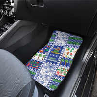 Northern Mariana Islands Christmas Car Mats Festive Beach Vibes - Polynesian Pride