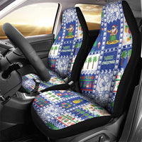 Northern Mariana Islands Christmas Car Seat Cover Festive Beach Vibes - Polynesian Pride