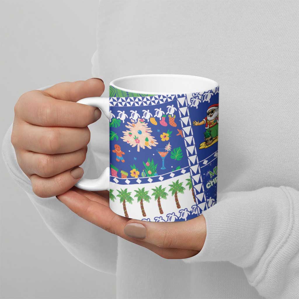 Northern Mariana Islands Christmas Ceramic Mug Festive Beach Vibes - Polynesian Pride