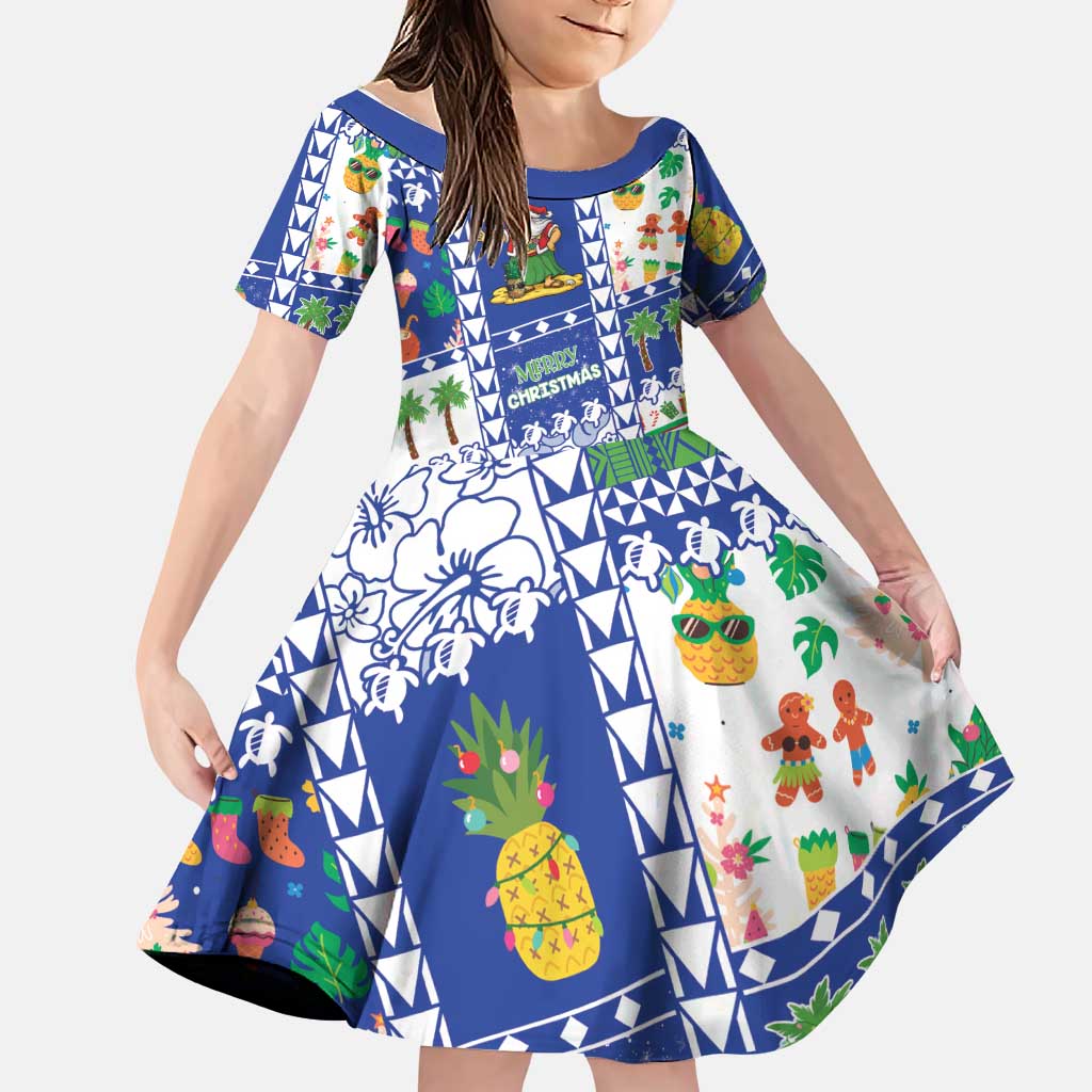 Northern Mariana Islands Christmas Family Matching Puletasi and Hawaiian Shirt Festive Beach Vibes - Polynesian Pride