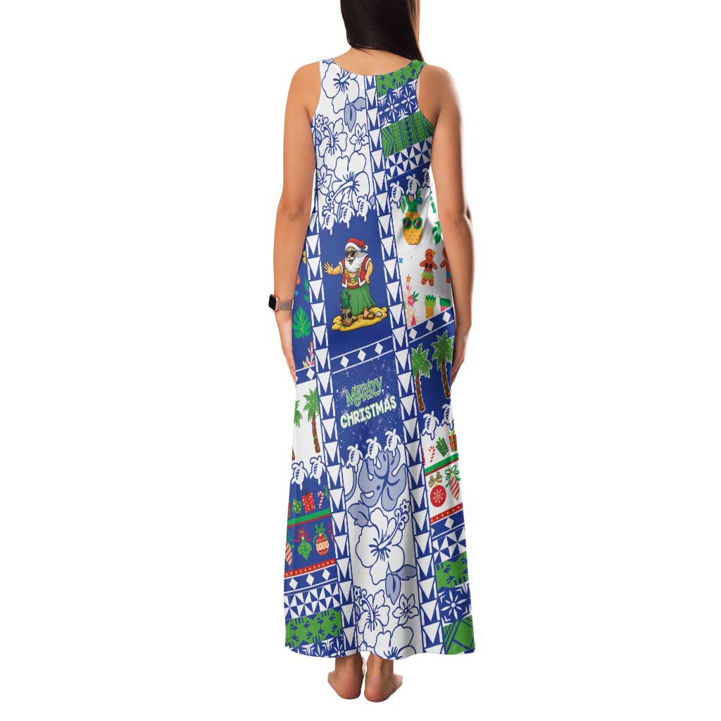 Northern Mariana Islands Christmas Family Matching Tank Maxi Dress and Hawaiian Shirt Festive Beach Vibes - Polynesian Pride