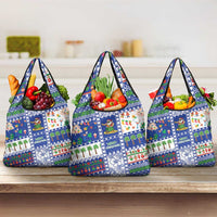 Northern Mariana Islands Christmas Grocery Bag Festive Beach Vibes - Polynesian Pride