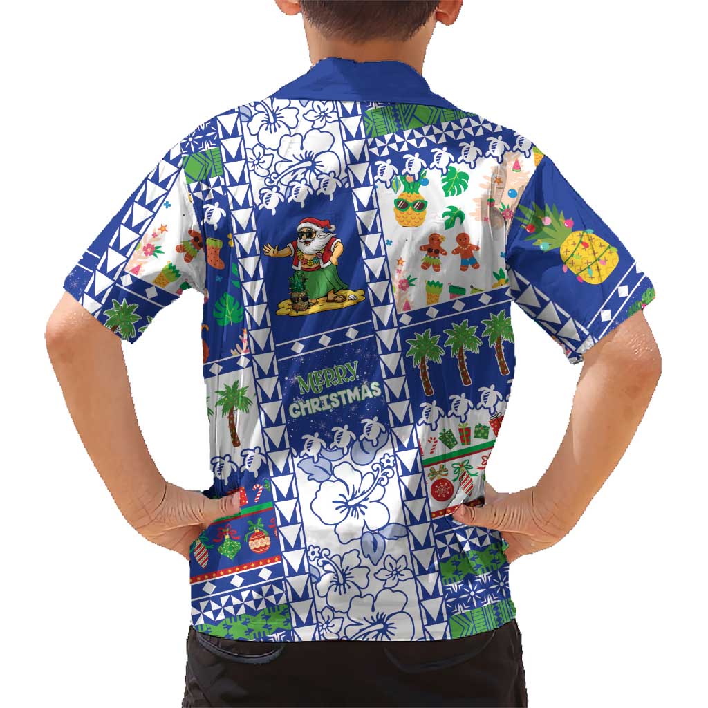 Northern Mariana Islands Christmas Kid Hawaiian Shirt Festive Beach Vibes LT05 - Polynesian Pride