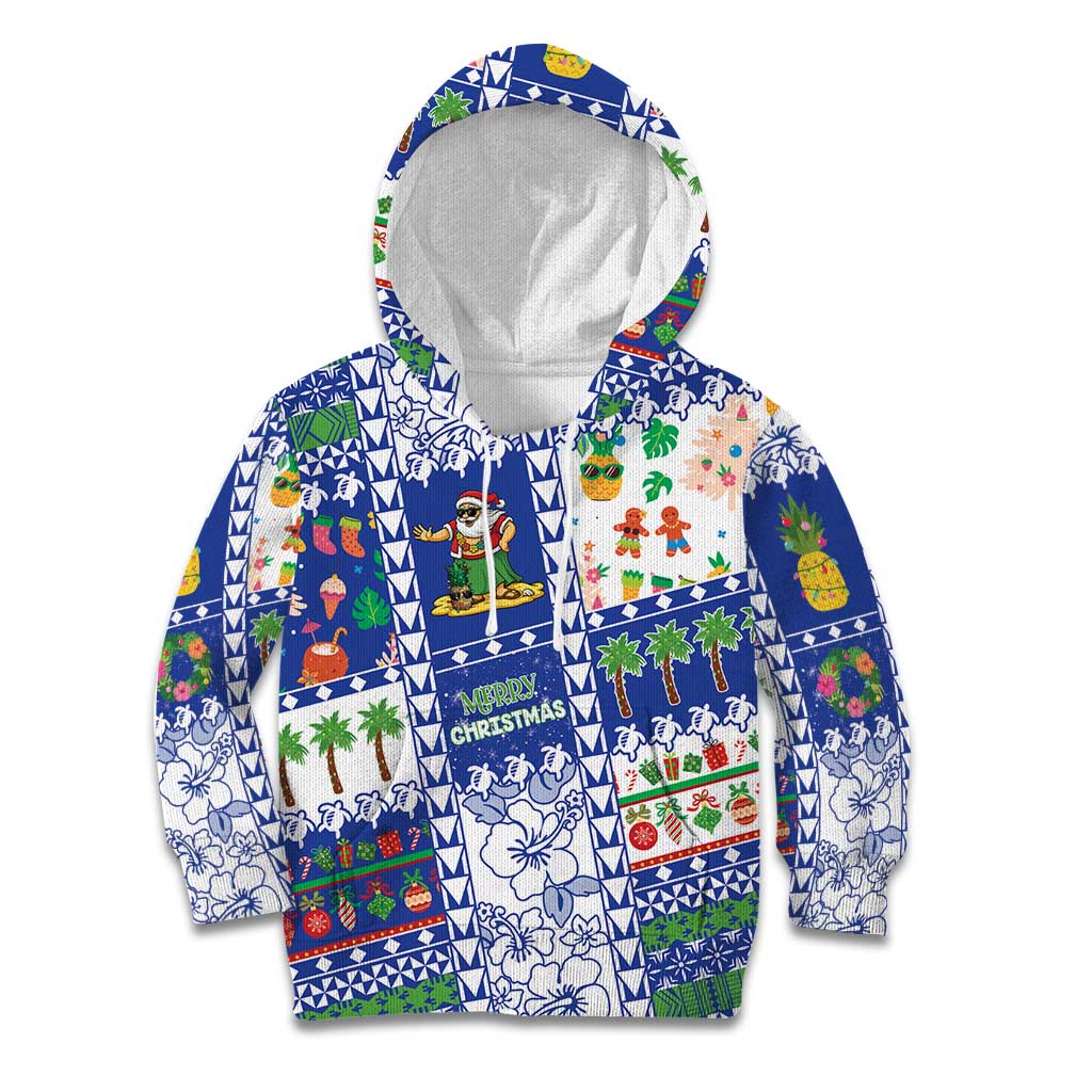 Northern Mariana Islands Christmas Kid Hoodie Festive Beach Vibes - Polynesian Pride