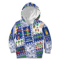 Northern Mariana Islands Christmas Kid Hoodie Festive Beach Vibes - Polynesian Pride