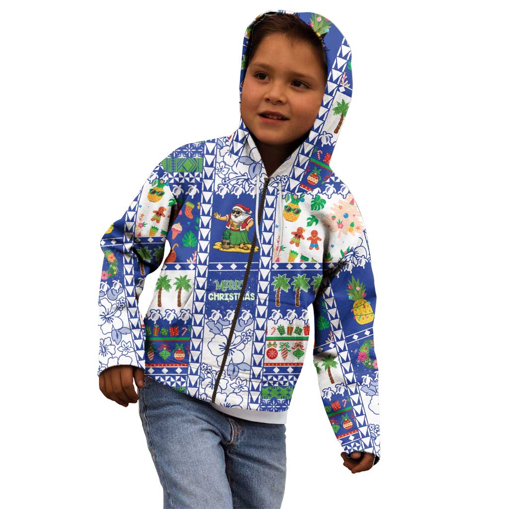 Northern Mariana Islands Christmas Kid Hoodie Festive Beach Vibes - Polynesian Pride