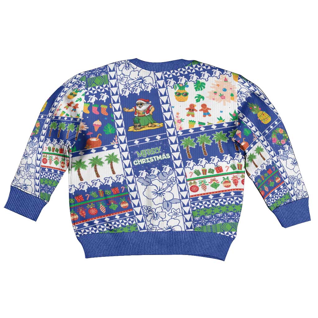 Northern Mariana Islands Christmas Kid Ugly Christmas Sweater Festive Beach Vibes LT05 - Polynesian Pride
