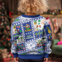 Northern Mariana Islands Christmas Kid Ugly Christmas Sweater Festive Beach Vibes LT05 - Polynesian Pride