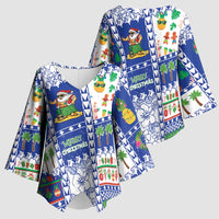 Northern Mariana Islands Christmas Kimono Sleeve Blouse Festive Beach Vibes - Polynesian Pride
