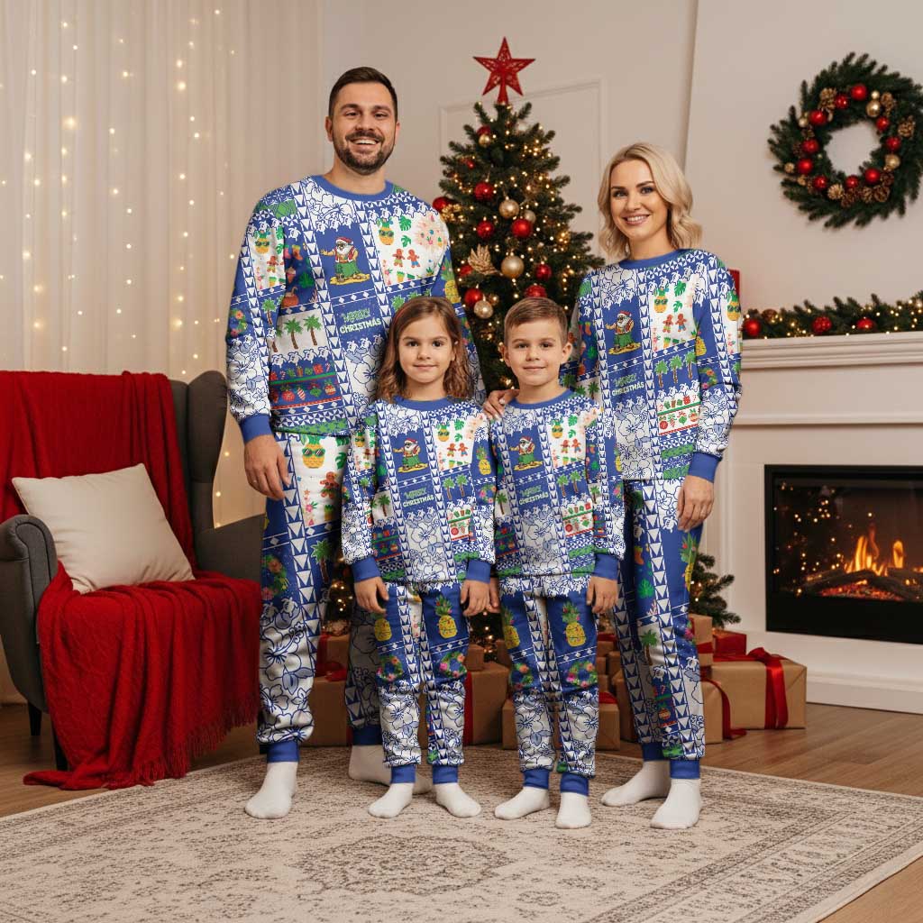 Northern Mariana Islands Christmas Pajama Set Festive Beach Vibes LT05 - Polynesian Pride