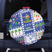 Northern Mariana Islands Christmas Spare Tire Cover Festive Beach Vibes - Polynesian Pride